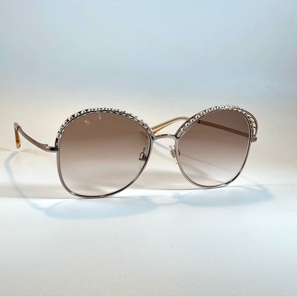 Chanel Pearl Sunglasses 4246-H Pink Gold